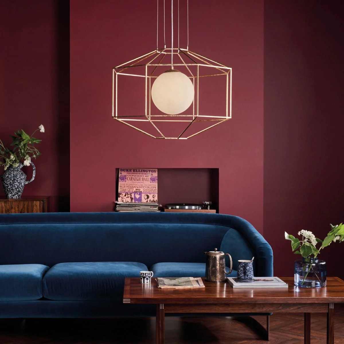 Izmir 1 Light Fitting Hexagonal Old Gold Frame Opal Glass - Image 4